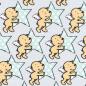 Preview: Baumwoll Jersey Heavenly Friends by Steinbeck Kleiner Engel auf Hellgrau mit Mint Sternen